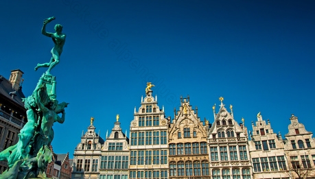 Nice houses in the old town of the city